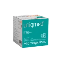 Imagem de Microagulha 32G 4mm Uniqmed - Caixa Com 100 Unidades